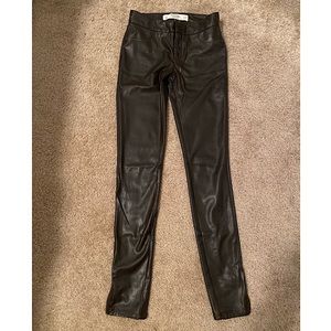 Faux leather pants